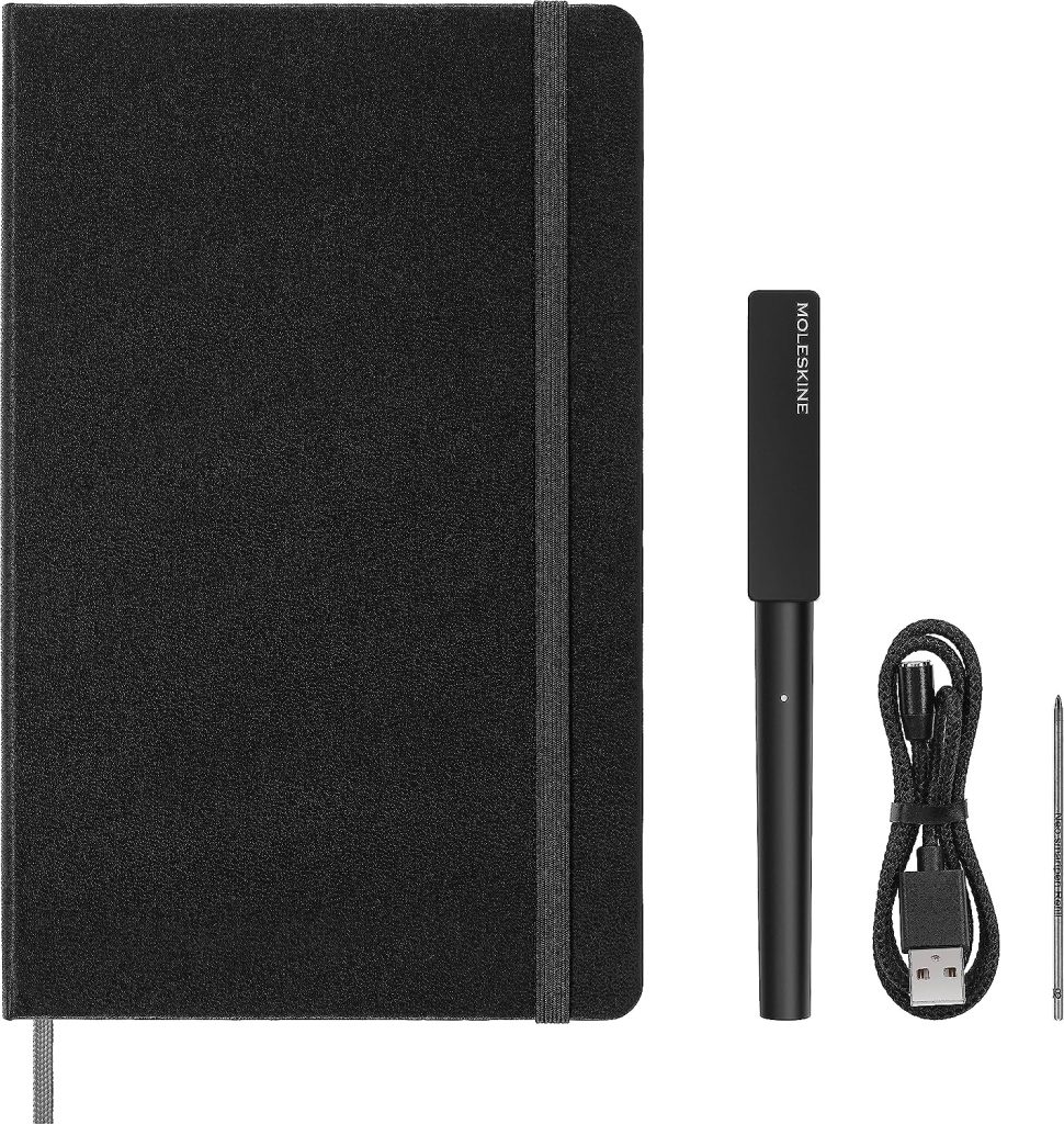 Moleskine Smart Writing Set Smart Notebook New Smart Pen (2022 Edition)-Store Handwritten Notes Digitally,with Connected Notebook Moleskine Notes App(Only Compatible with Moleskine Smart Notebooks)